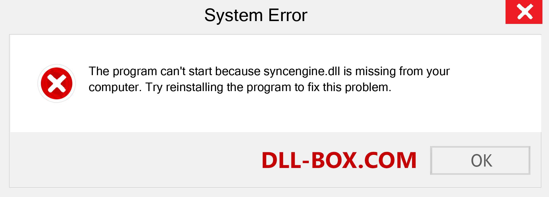  syncengine.dll file is missing?. Download for Windows 7, 8, 10 - Fix  syncengine dll Missing Error on Windows, photos, images